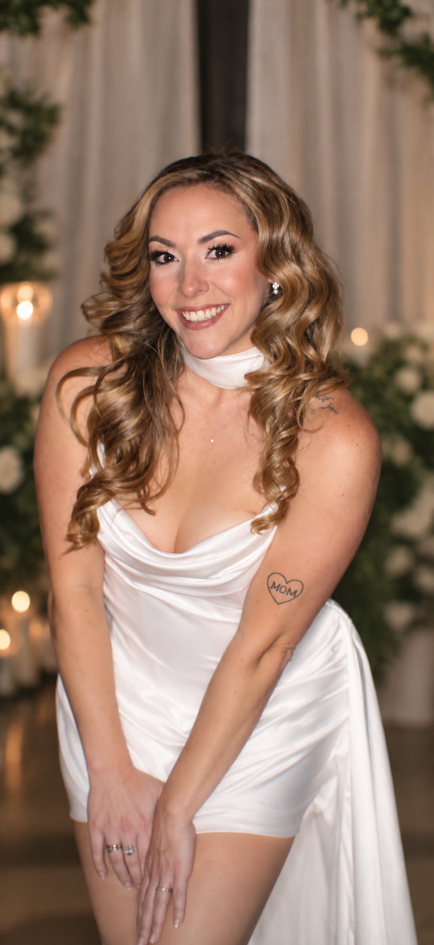 Romantic polished bridal curls by Capuano Bridal